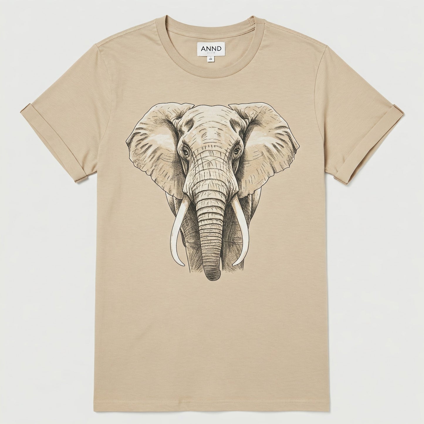 Éléphant T-shirt Beige