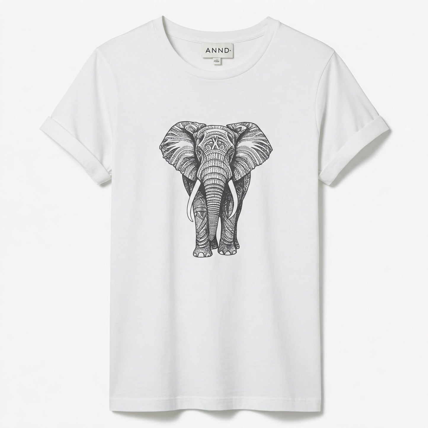 Éléphant T-shirt Blanc