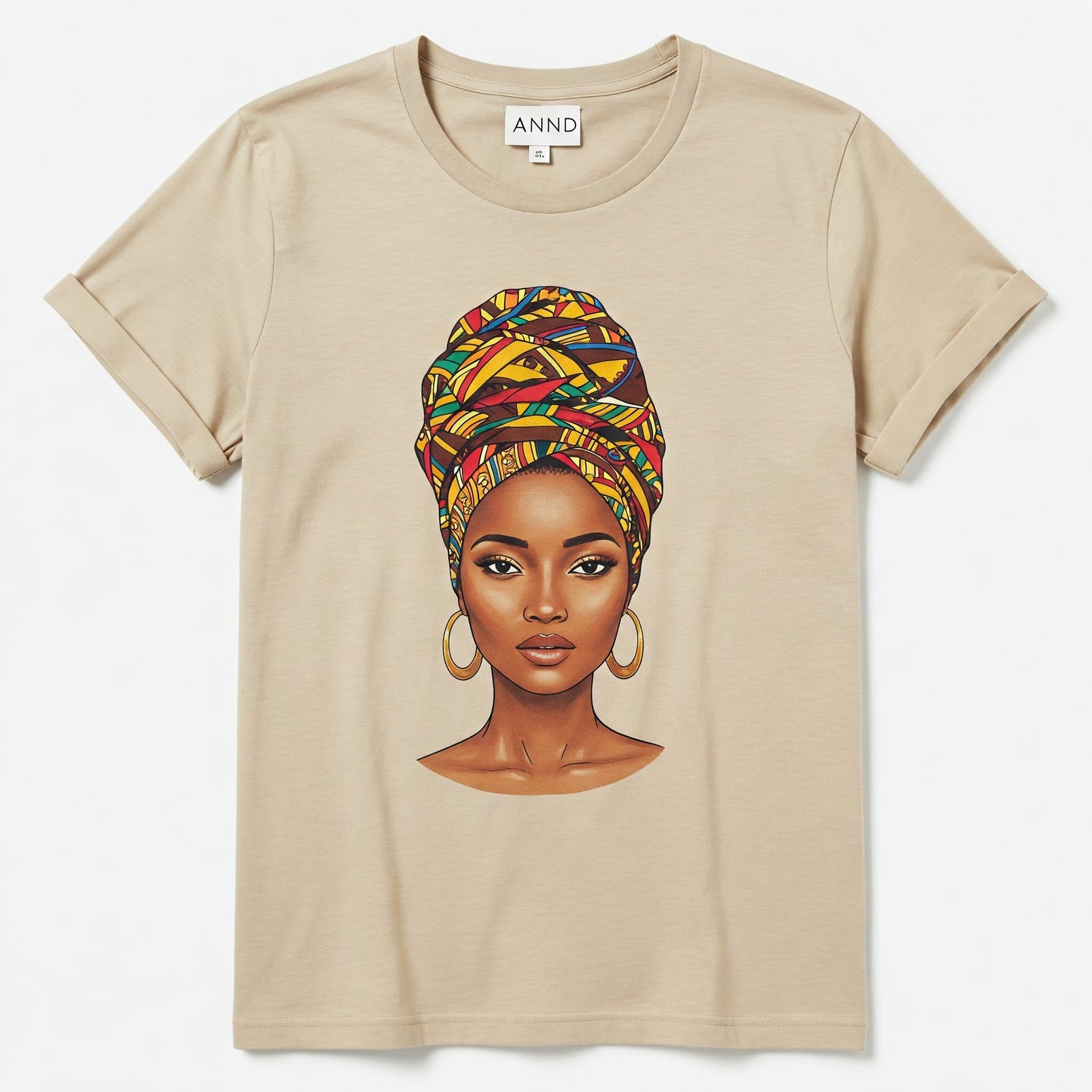 Women T-shirt Beige