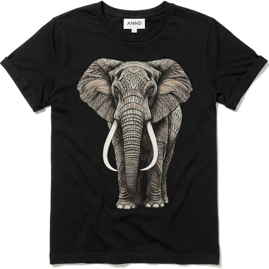 Éléphant T-shirt Black