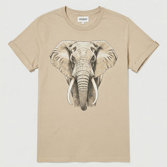 Éléphant T-shirt Beige