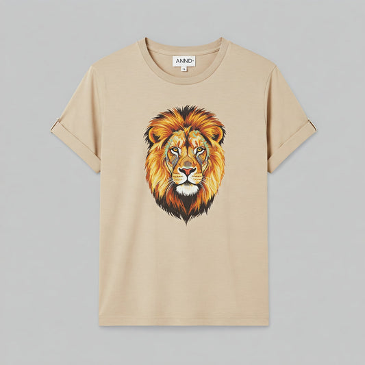 Lion T-shirt Beige